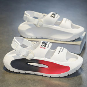 Mens Sandals 2026 New Summer Thick Bottom Casual Slip-On Heightening Driving Anti-slip Dual-purpose Beach Shoes