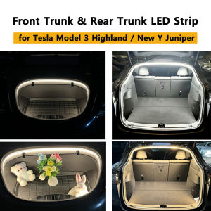 2026 New Rear Front Trunk Waterproof LED Strip Atmosphere Brighten Light Plug & Play for Tesla Model Y Juniper New 3 Highland