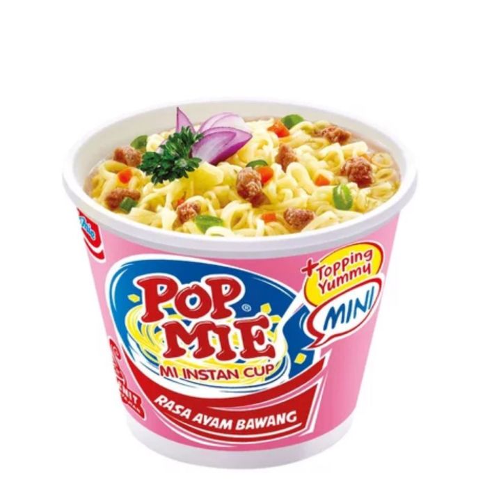 POP MIE/ MIE INSTAN CUP MINI RASA AYAM BAWANG 38gr