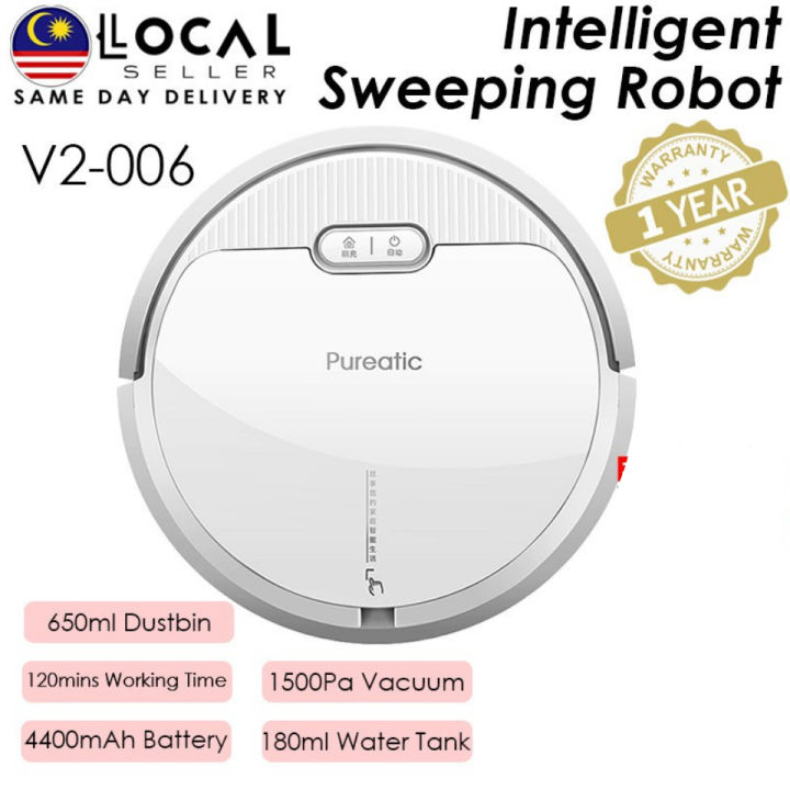 Pureatic All in one Robot vacuum cleaner wireless smart Sweeper robot