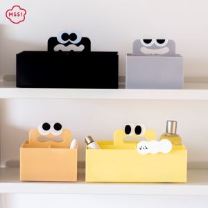 MSS Cat Wizard Little Eye Series Handheld Desktop Tool Storage Box Stationery Miscellaneous Free Sorting Rectangular Organic Glass