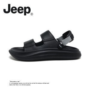 Jeep Mens Summer Casual Sports Sandals Outdoor Waterproof Slip-resistant Beach Shoes Breathable Flat Heel Color Block Design
