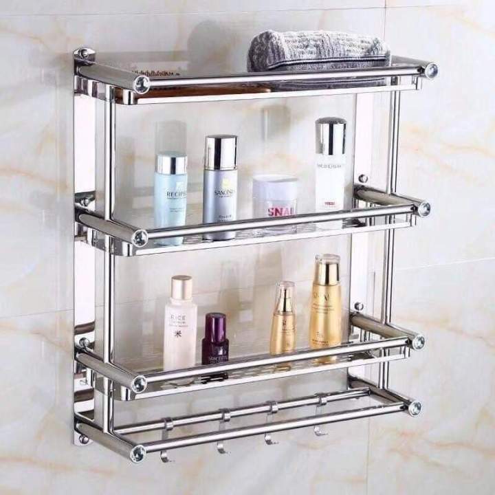 3 Layer Stainless steel Bathroom Essential rack organizer | Lazada PH