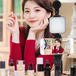 Professional Vlogging Shooting kit photography light Plug and play LED fill light equipment Noise reduction Vlog Vlogger camera Video self timer ring light with microphone Tripod Bluetooth Selfie fill light kit