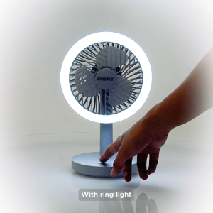 FIREFLY Rechargeable Mini Fan with Ring Light