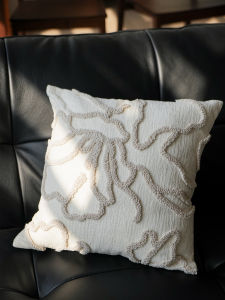 Texdream สไตล์ลำลอง ปัก 3 มิติ อุปกรณ์ตกแต่งบ้าน หมอนรองค่า ผ้าฝ้ายโพลีเอสเตอร์ สไตล์โมเดิร์นเรียบง่าย หมอนรองค่าแบบแยกเป็นชิ้น