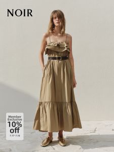 MO&Co. | Ruffle Strappy Dress with Belt