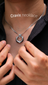 Racabel Cravix Necklace - Kalung Rantai Silver Titanium Anti Karat Pria