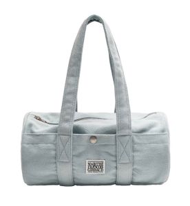 South Korea Niche Style Marithe Bag Denim Canvas Bag Boston Bowling Bag Shoulder Bag Work Clothing Travel Bag