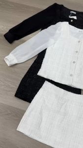 SV 6296 - Moshella Set | Silvervogue | Set Atasan dan Rok Tweed Pakaian Wanita