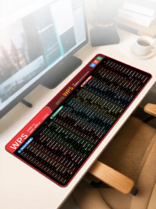 SHIKEXIN | WPS Shortcut Extra Large Thick Anti-Slip Full Edge Mouse Pad