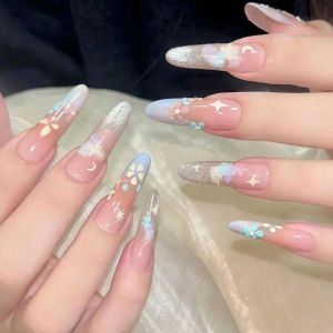 CHUBEISHI | Toddler Girl Short Nails Adhesive False Nail Sheets