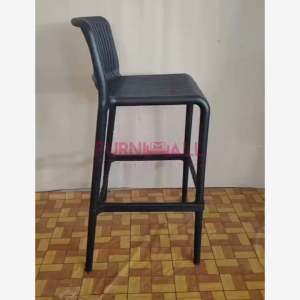 Furnimall PP Plastic Bar Chair Dining Chair Cafe Chair Outdoor Backrest Chair Kerusi Makan Tinggi