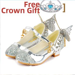 MENGBEIHUAN | Crystal Decor Princess Style High Heels for Girls