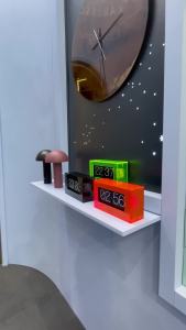 Karlsson Wall/Table clock Boxed Flip acrylic neon yellow   [Ready Stock] Flip Clock Table clock Modern Luxury for Living Room Home Decor