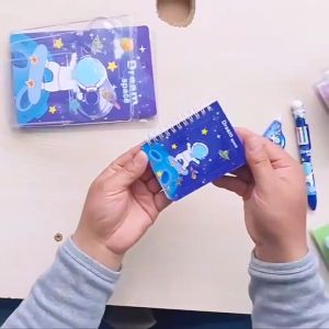 Alat Tulis Set 3IN1 Stationery Set Lucu Karakter Kartun + Correction Tape Perlengkapan Sekolah Anak-Anak TK Souvenir Ulang Tahun Anak Gift Set Children Day Gifts Cartoon Six-Color Ballpoint Pen with Correction Tape