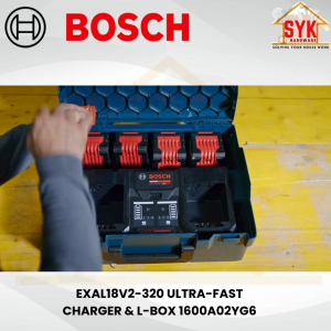 SYK Bosch Professional Fast Battery Charger EXAL18V2-320 Double Battery Charger Pengecas Bateri 1600A02YG6