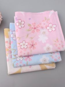 [Plum Blossom] Womens Full Cotton Handkerchief Cotton Print Handkerchief Ultra-Thin Soft Sweat-Absorbent Large Size Gift Box