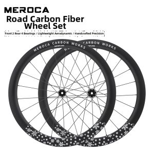 MEROCA | Bánh Xe Đạp Đường Phố Sợi Carbon Tương Thích Phanh Đĩa Ống Lốp Chiều Cao 50mm