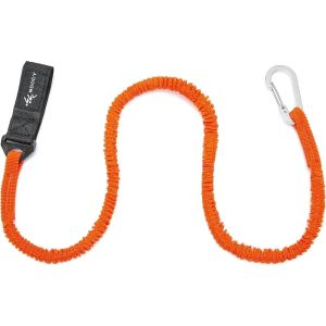 1PCS Elastic Kayak Canoe Paddle Leash Safety Boat Fishing Rod Pole Coiled Lanyards Anti-Lost Rope Rowing Kayak Paddle Leash