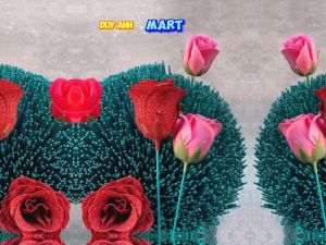 Que tre làm cành hoa sáp mix màu xanh và trắng [1kg 500g] tiện dụng thay thế que cành kẽm