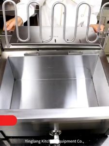 หม้อทอดไฟฟ้า 18L หม้อทอดไก่ 50-250C ขนาดใหญ่ ตั้งเวลาได้ Single cylinder electric fryer