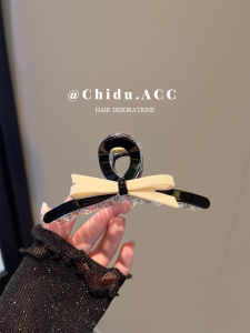 Elegant Hair Claw Clip Womens Large Size Shark Clamp Acetate Butterfly Knot Shiny Surface Hair Accessories Stylish Hairpin