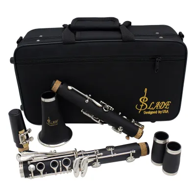 SLADE Bb Clarinet 17 คีย์ Bakelite ไม้ Professional Woodwind Instrument Tenor Clarinet กล่อง Reed เครื่องดนตรีอะไหล่