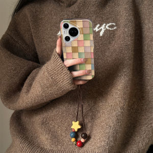 TUZHEER | Shatterproof Phone Case Checkered Colorful Pattern