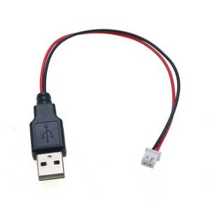 JCD | 1pcs USB 2.0 Male And Female Plug to XH2.54mm 2Pin Terminal Wire 2 Core Power Cable USB Socket to PH2.0 Terminal Adapter Cable