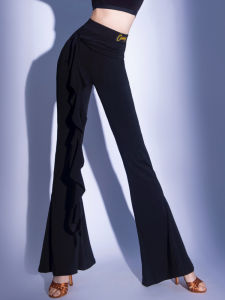 conny | Practice Latin Dance Pants Flared Tapered Waist Tie