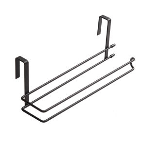 Kitchen Roll Paper Holder Free Punch Lazy Rag Paper Towel Holder Stainless Steel Toilet Roll Storage Rack Creative Wall-mounted