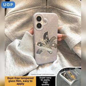 UGP | Elegant Purple Dots Lily Flower Design Luxury Phone Case