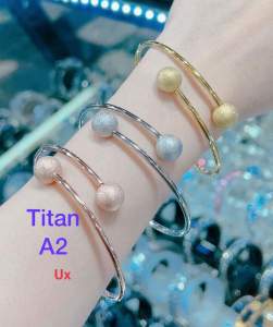 RinaXp- Gelang Bangle Boba Fleksibel Titanium Import Anti Karat
