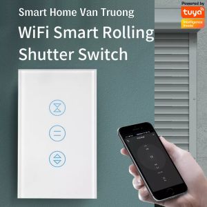 Công Tắc Cửa Cuốn WiFi + Bluetooth Điều Khiển Qua Điện Thoại Ap Tuya dừng khi gặp vật cảndùng chung remote cửa cuốn