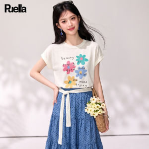 puella | French Sweet Youth Floral Print Short Sleeve Blouse