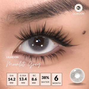 LILMOON Softlens Minus Normal Kualitas Jepang Soft Lens Moonlit Grey Color softlens minus (0 sd -8.50) Moonlit Grey Color Lensa minus/natural contact softlens/softlens warna/Lensa kontak