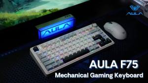 AULA | AULA F75 Wireless Mechanical Keyboard Bluetooth5.0 2.4G Wired Gasket Hot Swappable RGB PBT Keycap 75% Layout Gaming Keyboard