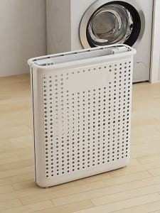 KUKE Keranjang Lipat Roda 360° | Laundry Bag Plastik Minimalis | Tempat Penyimpanan Cucian Kotor Mainan Serbaguna