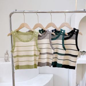 เสื้อกล้าม มาใหม่ พรมคอกลม ทรงรัด รูปสไตล์ เกาหลี แขนกุด ผู้หญิง ส่งจากไทย