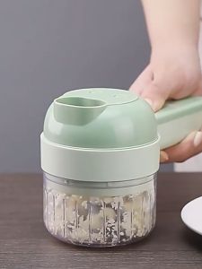 7 In 1 Multifunctional Electric Vegetable Cutter Stainless Steel Chopper Wireless USB Charging Hand-Held 切菜机