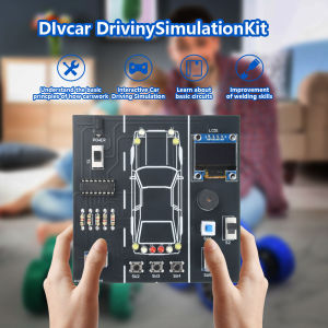 DIY Electronics Project Car Driver Simulator Kit STEM Soldering Practice Car Driving Simulation Solder Kit for School Learning