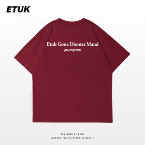 Casual Cotton Short Sleeve T-Shirt Men Summer Trendy Brand Loose Fit round Neck Print Top Youth Popular round Shoulder Style