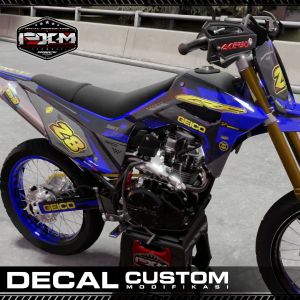 Decal STIKER CRF 150L FULLBODY MERAH HITAM GOLD VARIASI WARNA KEREN