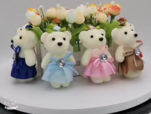 Gấu xốp mini đa dạng màu sắc dùng làm quà tặng sinh nhật bó hoa sang trọng
