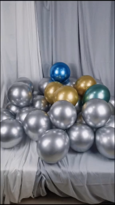 ลูกโป่งเมทัลลิค 100 ชิ้น วัสดุหนาขึ้น สีสันสดใส คุณภาพพรีเมี่ยม อากาศไม่ออกง่าย ใช้งานได้นาน ใช้ได้ทุกโอกาส ทั้งวันเกิด งานแต่ง เปิดร้าน หรือวันปีใหม่ หลายสี (จัดส่งจากกรุงเทพฯ)