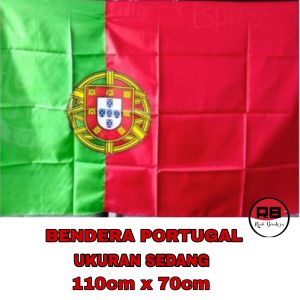 BENDERA PORTUGAL UKURAN SEDANG 110cm x 70cm BENDERA PIALA DUNIA PORTUGAL|EURO 2024