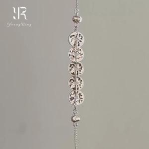 S925 Sterling Silver Bracelet Flashing Chinese Style Womens Fashion Jewelry Ice Breaker Wudi Coin Design High Aesthetic Value