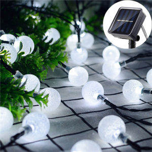 5/7/12m Solar LED Crystal Globe Camping Fairy Light Wedding Party Garden Decoration Outdoor Light Outdoor Solar String Light