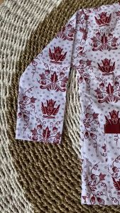 Baju Seragam Batik Merah SD Lengan Panjang Kelas 1-6
